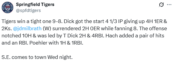 New Ulm Result Tweet