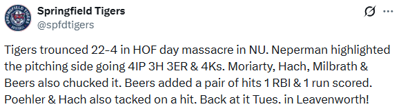 New Ulm Result Tweet